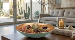 Cuenco Decorativo Redondo Extra Grande de Metal Fundido con Acabado en Cobre Turquesa - Product Image 6