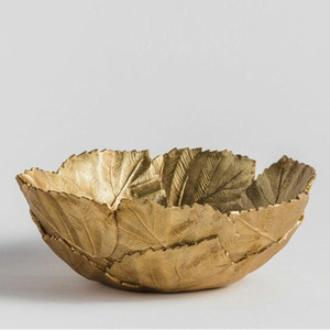 Unique Design Eco-Friendly Brass Metal Gold Finished Serving Dish Wedding Party Decorative Fruit Serving Bowl Modern Platter - Product Image 2