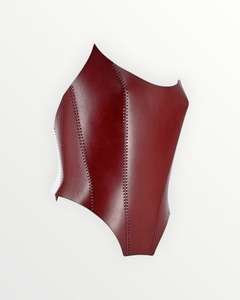<b>Red</b> Genuine Lambskin Leather Breathable Seamless Women <b>Corset</b> Shapewear Zipper Design Custom Color Sample Customization Service - Product Image 5