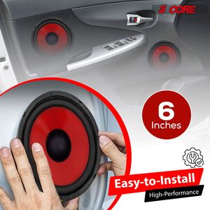 Subwoofer per Auto da 6 Pollici 300W con Bassi Profondi, Altoparlante Sostitutivo da 4 Ohm con Cono in PP, Subwoofer Premium - Product Image 6