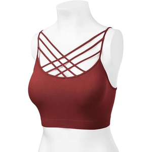 Sujetador deportivo personalizado para mujer con tirantes cruzados en la espalda, top corto para gimnasio, fitness, entrenamiento, ropa deportiva, fabricante mayorista OEM ODM - Product Image 1