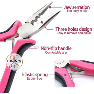 Pinzas de Acero Inoxidable de 3 Orificios para Extensiones de Cabello con Anillos Micro Nano |   Alta Calidad, Tamaño y Color Personalizables |   Herramienta Profesional de Salón 1 - Product Image 4