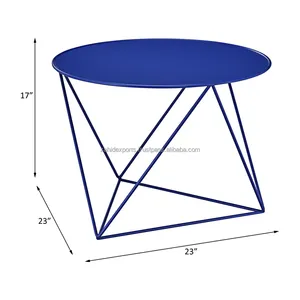 โต๊ะเหล็กทำมือสุดหรูโครงเหล็กสีทองทันสมัยของตกแต่งสวนเหล็กที่มีคุณภาพส่งออก - Product Image 5