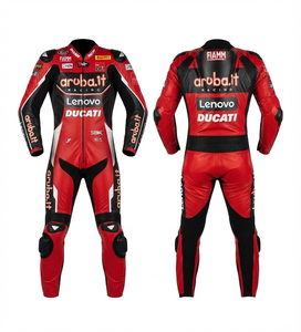 Traje de Carreras Unisex Rucati Elite MotoCP, Mono/Traje de Cuero Premium de Vaca/Canguro con Paneles Elásticos Flexibles - Product Image 1