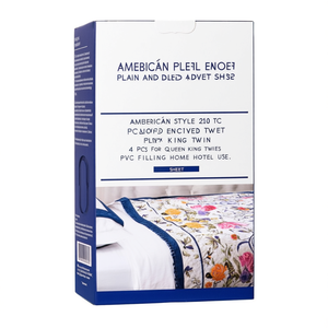 American Style 210 TC <b>Bed</b> <b>Sheet</b> Set Plain and Floral Embroidered 4 Pcs for <b>Queen</b> King Twin Sizes PVC Filling Home Hotel Use - Product Image 1