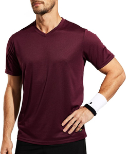 เสื้อยืดคอกลมแขนสั้นทรงสปอร์ตแห้งเร็วสำหรับผู้ชาย ผลิตจากวัสดุรักษ์โลก พิมพ์ลายได้ตามต้องการ เสื้อยืดโพลีเอสเตอร์เรียบๆ สำหรับเล่นกีฬา - Product Image 5