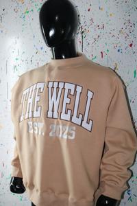 Sudadera THE WELL con cuello simulado, 450 GSM, bordado con nombre personalizado, corte holgado, 100% algodón, felpa francesa. - Product Image 1