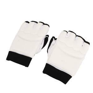 Guantes de Boxeo de Cuero MMA, Medios Dedos, Cierre de Gancho y Bucle, Absorción de Humedad, Guantes de Entrenamiento Profesional para Adultos - Product Image 4