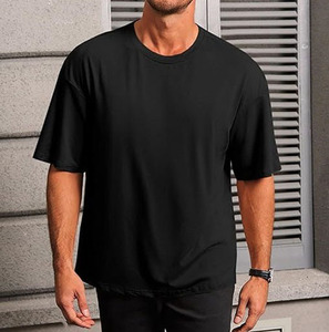 T-shirt ample pour homme, coupe décontractée, 100% coton, streetwear décontracté, respirant, anti-rides, séchage rapide, élégant, décontracté, été - Product Image 3