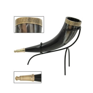 Corne à boire 100% en corne de buffle, cadeaux d'affaires, écologique, style médiéval viking, sculpture animale, excellent accessoire pour la bière, corne à boire - Product Image 4