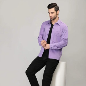 Chemises cargo à manches longues pour hommes, noires, de haute qualité, à séchage rapide, pour la randonnée en plein air, avec poches et boutons. - Product Image 6