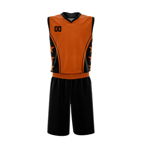 Ensemble de maillots de basket personnalisés bleu et noir, col en V, sans manches, respirant, coupe athlétique, unisexe, adulte, toutes saisons, impression sublimée - Product Image 3