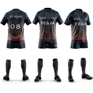 Sublimation OEM Custom <b>Blank</b> Men's Adult Sports Wear T-shirt Breathable Rugby Uniforms Quick Dry Rugby Jersey - Product Image 5