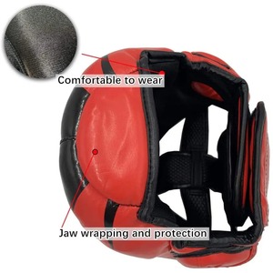 Équipements de protection de qualité supérieure, vêtements de sport d'intérieur, protections de tête de boxe, casques de sparring en cuir PU personnalisés - Product Image 4