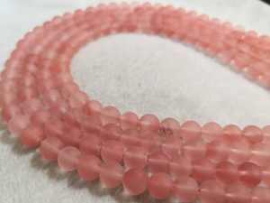 ลูกปัดหินควอตซ์เชอร์รี่แบบกลมเคลือบด้าน สำหรับทำเครื่องประดับ DIY ขายส่ง - Product Image 6