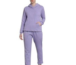 Custom <b>Women</b> Tracksuit Cotton Terry Cropped Zip Jacket And <b>Straight</b> <b>Leg</b> <b>Jogger</b> Set Modern Casual Streetwear Wear - Product Image 4