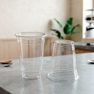 QUANG QUAN Disposable PP <b>Cups</b> 95mm Single Wall 16oz 24oz Clear <b>Plastic</b> <b>Cups</b> for Coffee & Cold Beverages - Product Image 1