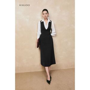 Chaleco vaquero de doble botonadura para mujer, vestido tipo lápiz con cuello en V, ropa exterior para llevar en capas, ropa informal de oficina [V9035] - Product Image 1