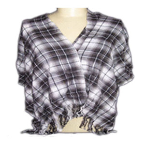 Écharpe en twill à motif à carreaux de luxe, douce et élégante, accessoire de mode léger pour femmes et hommes, toutes saisons - Product Image 3