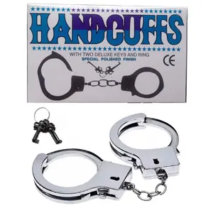 Esposas de Metal de Acero Inoxidable de Alta Resistencia con Logotipo Personalizado OEM, con Doble Bloqueo de Seguridad y 2 Llaves, para Venta al Por Mayor - Product Image 3