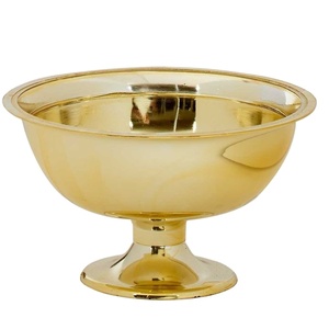 Bol moderne en métal plaqué pour servir les fruits, en laiton, de forme ronde, fabriqué en Inde, pour la vente - Product Image 1