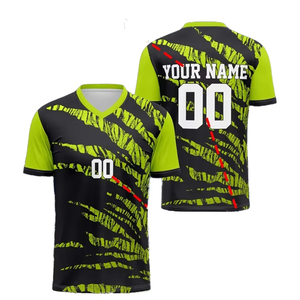 เสื้อฟุตบอลสั่งทำพิเศษ 100% โพลีเอสเตอร์ แบบซับลิเมชั่น พร้อมโลโก้พิมพ์ สำหรับผู้ใหญ่ รับผลิตแบบ OEM - Product Image 2