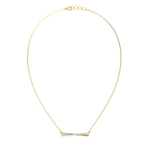 Collar con Colgante de Diamantes en Forma de Barra Cruzada - Product Image 2