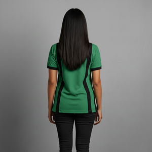 High quality Slim Fit Breathable quick Dry Women's Polo Shirt 2 color with black stripes Custom printed logo hip hop ladies polo - Product Image 5