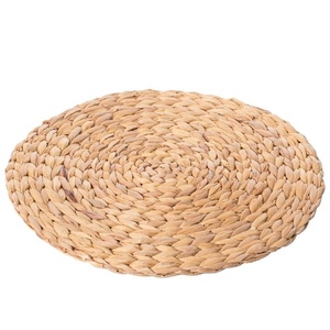 Hot Trend Natural Water Hyacinth Woven Bohemian Style Eco-Friendly <b>Round</b> Handwoven Rattan Placemats <b>Set</b> of <b>4</b> Vietnam HNH Craft - Product Image 4