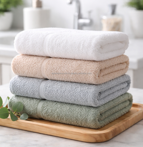 Serviettes de toilette en coton jacquard de haute qualité 400 GSM, douces pour la peau, antibactériennes et respirantes, séchage rapide, fabriquées en Inde - Product Image 6