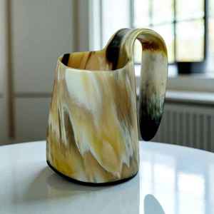 Auténtica Taza de Cuerno de Búfalo para Beber Agua, Hecha a Mano, Ecológica, Taza de Cuerno Natural, Jarra Vikinga para Cerveza, Decoración para Bar en Casa, Mejor Calidad - Product Image 5