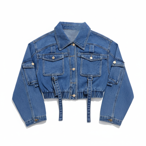 Chaquetas Vaqueras Estampadas para Mujer, Nueva Moda, Chaqueta Vaquera de Lona y Piel de Oveja, Alta Calidad, Superventas, Tendencia, OEM - Product Image 1