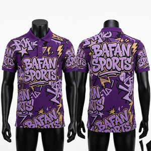 Camiseta polo de rugby estilo urbano para hombre, con estampado gráfico llamativo, corte relajado, moda urbana, ropa informal, tacto de algodón premium, camisetas polo para hombre - Product Image 1