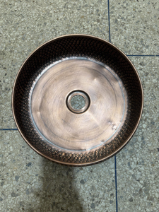 Handmade Hammered Copper Vessel Sink Luxury Modern <b>Bathroom</b> <b>Vanity</b> Wash Basin Decorative Copper Bowl Sink <b>Rustic</b> <b>Bathroom</b> Basin - Product Image 3