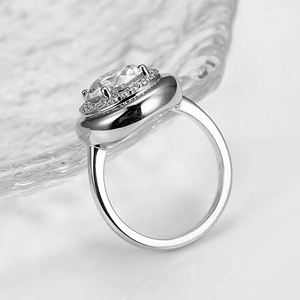 10k 14k White Gold Round Cut Lab Grown Loose <b>Diamond</b> Halo Setting Engagement Bridal wedding Ring <b>Diamond</b> Ring For Her - Product Image 2