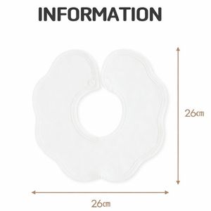 JALBEBE Bavaglino per Neonati in Morbido Cotone a Strato Singolo con Bottone a Pressione, Bordo Ondulato, Antibatterico, Ecologico, Lavabile, con Motivo Floreale - Product Image 6