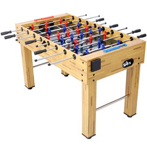 Mesa de Futbolín Hurricane de 54 Pulgadas con Acabado en Cerezo Claro y Marcador Analógico para Salas de Juego Familiares, Incluye Accesorios Gratuitos - Product Image 1