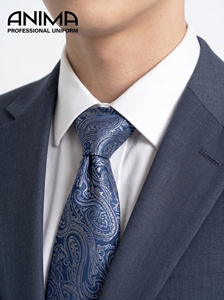 Premium Navy Blue Men’s Wrinkle-Resistant Business Suit Elegant Executive Office <b>Blazer</b> and Trousers <b>Set</b> - Product Image 6