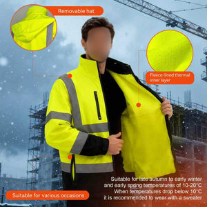 Ultra Bright High Vis Safety Jacket Reflective Stripe Lightweight Fabric Site Supervisor Vest Construction Security Work Apparel - Product Image 4