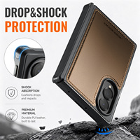 Étui en cuir PU magnétique antichoc avec protection de charnière pour téléphone pliable Samsung Z Fold 8 Ultra – Vente en gros