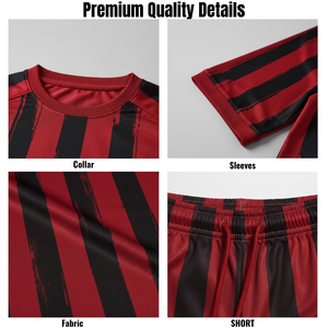 Conjunto de Uniforme de Fútbol Personalizado, Fabricante OEM, Jersey de Fútbol Transpirable de Poliéster con Impresión de Nombre y Número - Product Image 5
