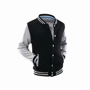 Chaqueta Bomber de Lana para Hombre, Talla Grande, Personalizada OEM, Cuello Alto, Transpirable, Resistente al Viento, Estilo Universitario, con Parches Bordados - Product Image 3