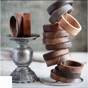 Brazaletes de madera de primera calidad, venta al por mayor, acabado liso, joyería de madera natural para mujer, moda y uso diario - Product Image 3