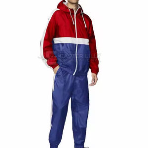 Nouveauté en gros : Survêtements en nylon pour hommes, couleur unie, mode décontractée, ensemble deux pièces - Product Image 3