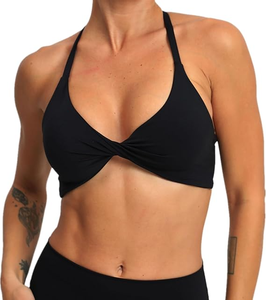Women Athletic Twist Knot Bra <b>Top</b> Breathable Workout Activewear Bra - Product Image 5