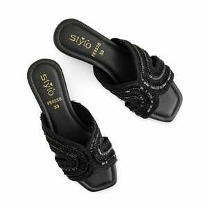 Black Formal Ladies <b>Sports</b> <b>Slipper</b> FR8338 - Product Image 1