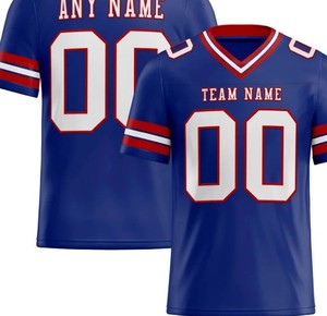 Uniforme de Fútbol Americano Personalizado Unisex, 180GSM, Poliéster, Impresión Digital, Parte Delantera Corta, para Jóvenes, Práctica, Partido, Rendimiento - Product Image 4