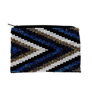 Porte-monnaie élégant en perles de coton faites à la main pour femmes, broderie tendance avec fermeture éclair, personnalisable - Product Image 3