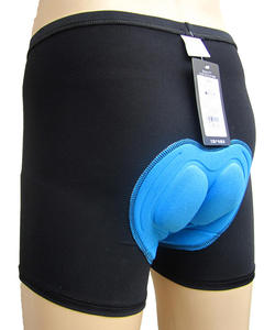 Men's <b>Padded</b> <b>Cycling</b> <b>Shorts</b> Black Blue Gel <b>Pad</b> Elastic Waist Fitted Sportwear Letter Pattern Front Logo 100% Polyester Quick Dry - Product Image 1