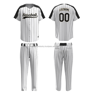 Conjunto de Uniforme de Béisbol Personalizable 2025, Transpirable, de Malla, con Patrón Sólido, Material de Poliéster/Algodón, de Secado Rápido - Product Image 4